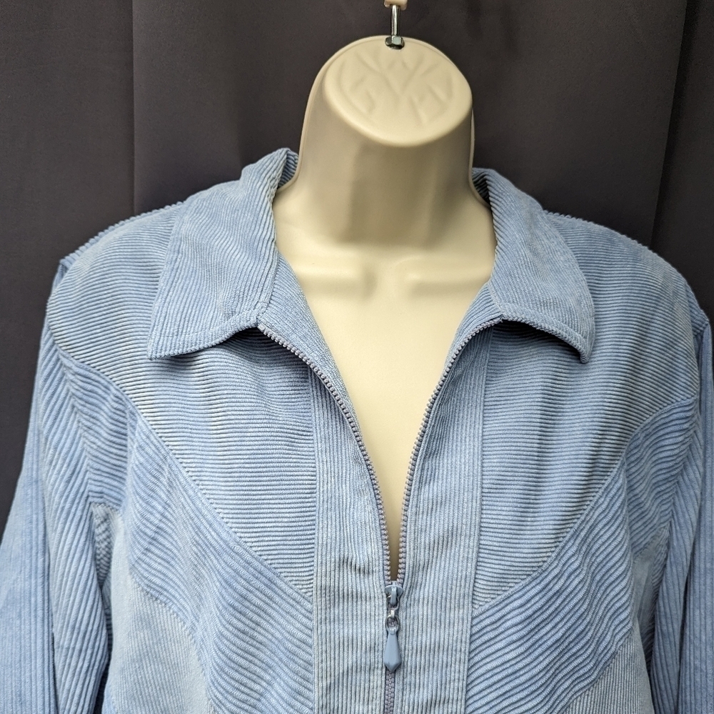 Alfred Dunner Chevron Corduroy Jacket Sz 16 - Picture 3 of 12